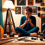 ** A person thoughtfully gazing, surrounded by objects representing various hobbies (camera, musical instrument, paintbrushes), with a subtle glow highlighting the potential career paths emanating from these passions. Focus on warm, inviting colors and a sense of self-discovery.

**